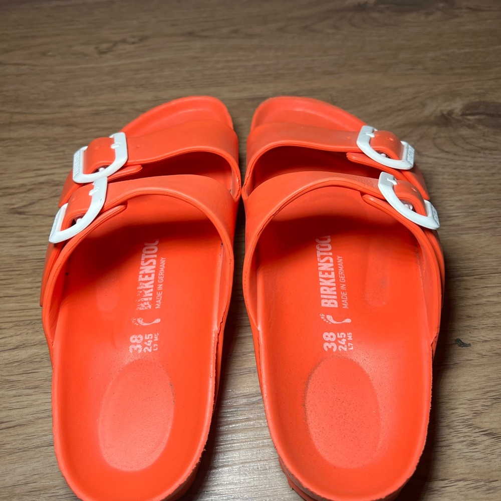 Birkenstock Orange EVA Arizona Two-Strap Sandals - Picture 4 of 5